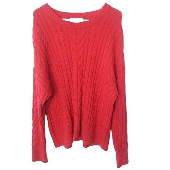 Philosophy Womens Fisherman Sweater Cable Knit Holiday Cozy Cabin Preppy Size XL - Picture 1 of 9